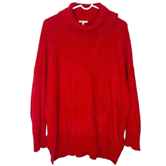 Maurice’s Red Cowl Neck Pullover Knit Sweater - Picture 1 of 9